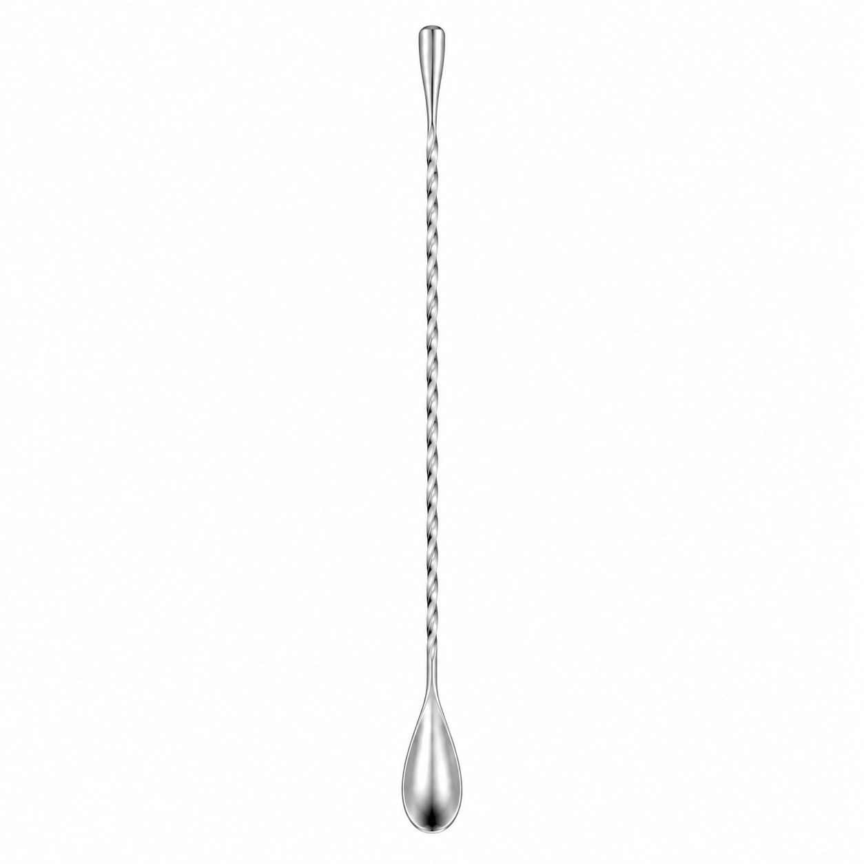 KITPRO 30CM Stainless Steel Bar Spoon, 304 Spiral Mixing Spoon for Coffee, Cocktail, Milk Tea & Juice, Long Handle Stirring Spoon for Café, Bar & Home Use
