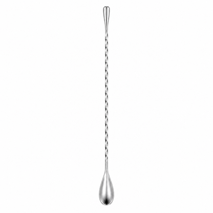 KITPRO 30CM Stainless Steel Bar Spoon, 304 Spiral Mixing Spoon for Coffee, Cocktail, Milk Tea & Juice, Long Handle Stirring Spoon for Café, Bar & Home Use