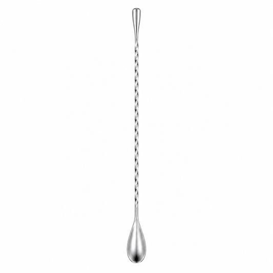 KITPRO 30CM Stainless Steel Bar Spoon, 304 Spiral Mixing Spoon for Coffee, Cocktail, Milk Tea & Juice, Long Handle Stirring Spoon for Café, Bar & Home Use