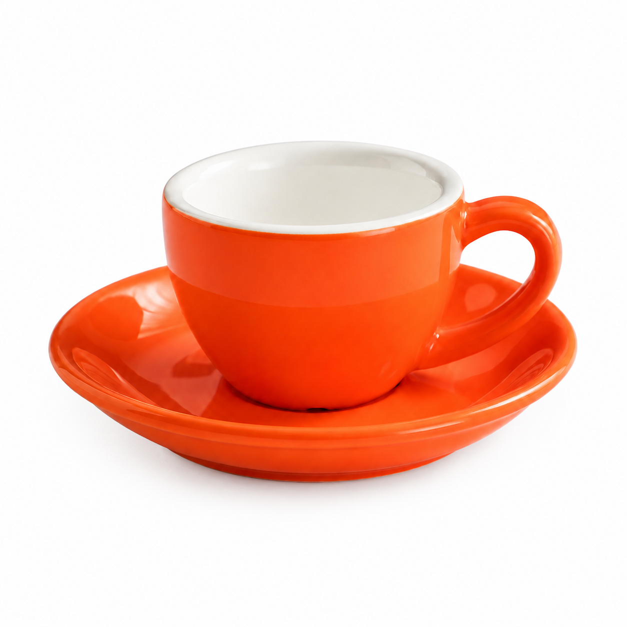 KITPRO Nordic Espresso Cups and Saucers Set, Ceramic Coffee Cup for Espresso, Cappuccino & Latte, Minimalist Modern Design, 75ml-350ml