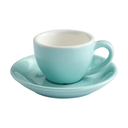 KITPRO Nordic Espresso Cups and Saucers Set, Ceramic Coffee Cup for Espresso, Cappuccino & Latte, Minimalist Modern Design, 75ml-350ml