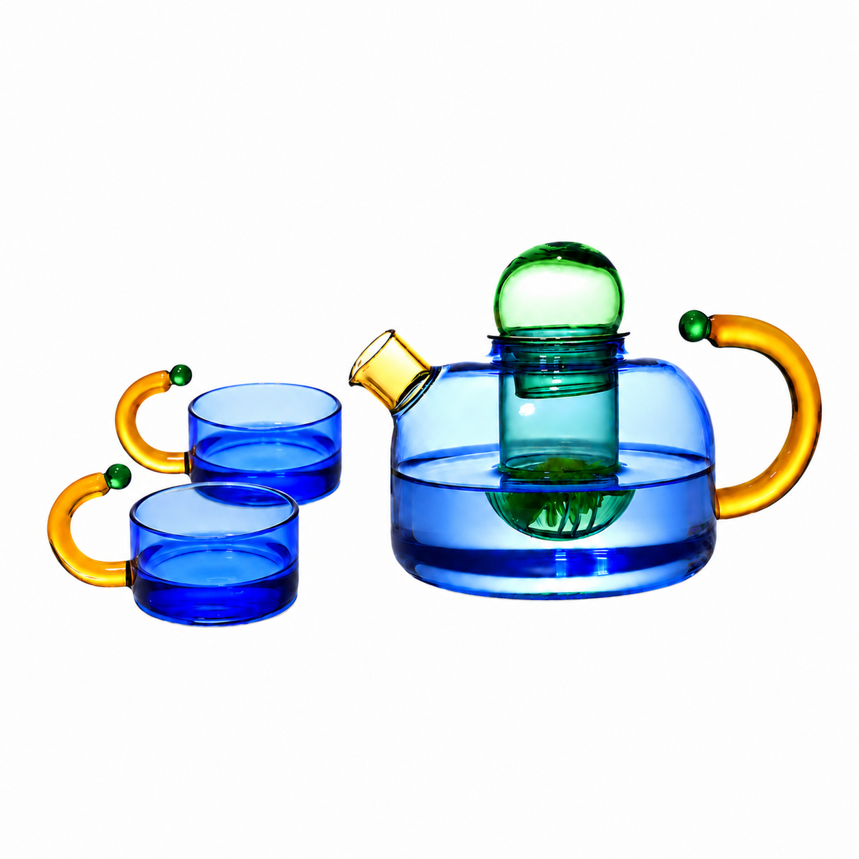 KITPRO Glass Teapot, Heat Resistant Borosilicate Glass Tea Pot for Loose Leaf Tea, Cold Brew Coffee, Hot & Cold Beverage Server for Home, Restaurant & Cafe Use