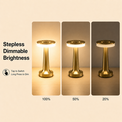 Cordless Rechargeable LED Table Lamp, Keep Power for 72H Table Light, Waterproof Touch Portable Dimmable LED Table Lamp for Restaurant, Hotels, Cafes, Bars and Dining Tables