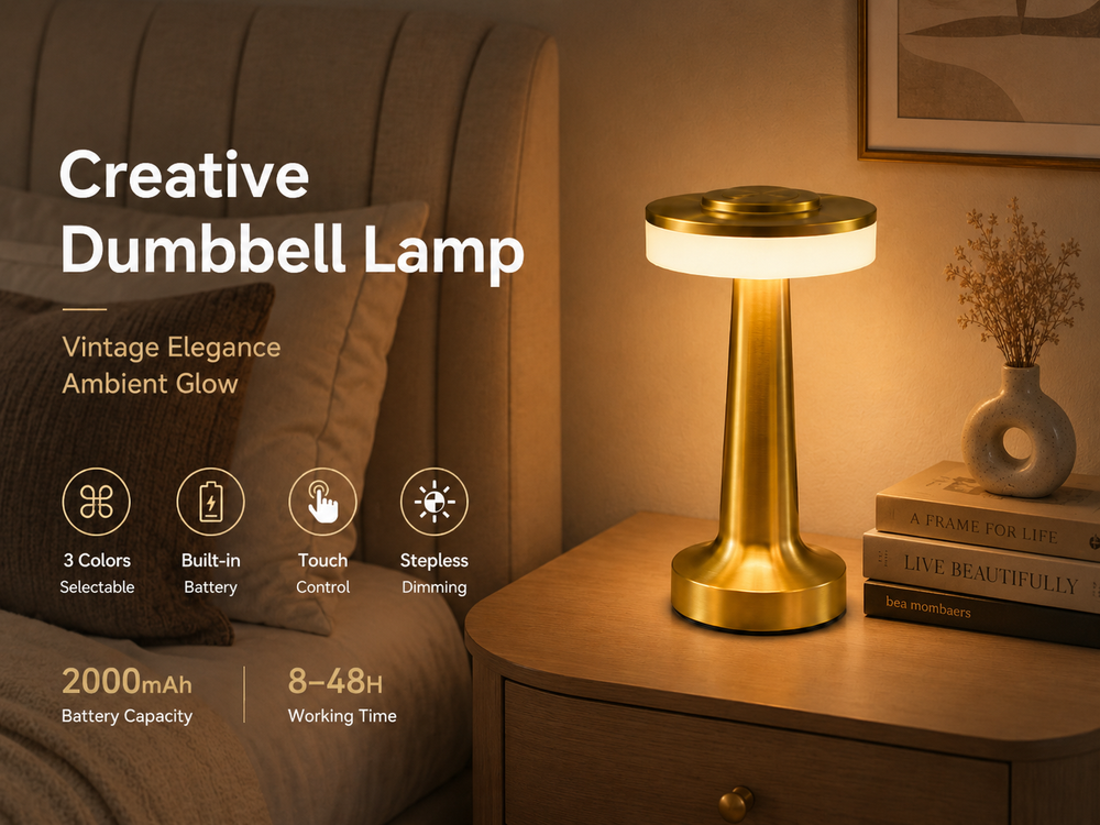 Cordless Rechargeable LED Table Lamp, Keep Power for 72H Table Light, Waterproof Touch Portable Dimmable LED Table Lamp for Restaurant, Hotels, Cafes, Bars and Dining Tables